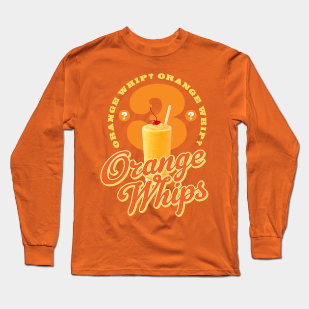 3 Orange Whips Long Sleeve T-Shirt by MindsparkCreative